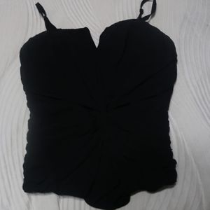 Bebe, black semi- corset top